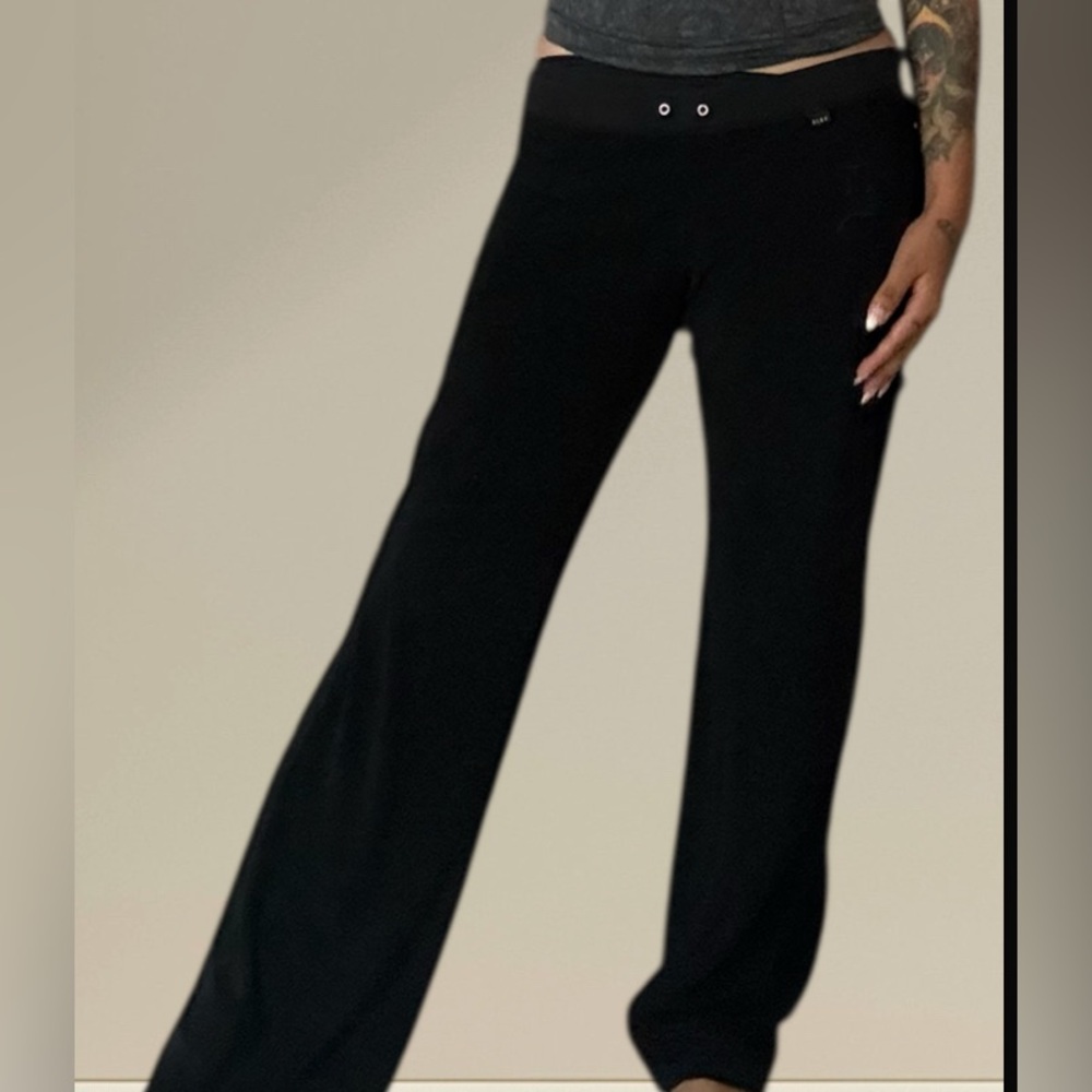 Y2K bcbg track suit pants with logo black terry cloth